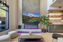 Custom fireplace and accent wall with tile! - 