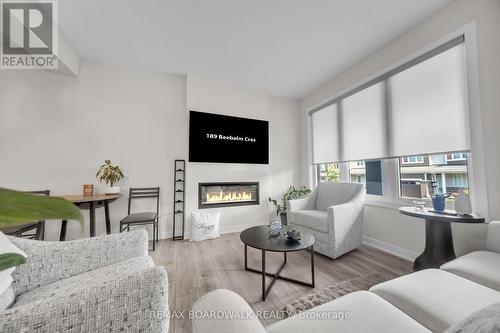 189 Beebalm Crescent, Ottawa, ON - Indoor Photo Showing Living Room With Fireplace