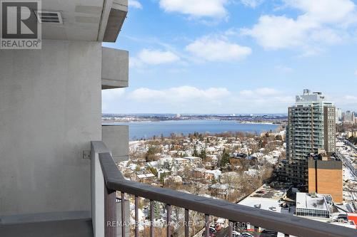 Ottawa River from balcony - 2305 - 1025 Richmond Road, Ottawa, ON - Outdoor With Body Of Water With Balcony With View