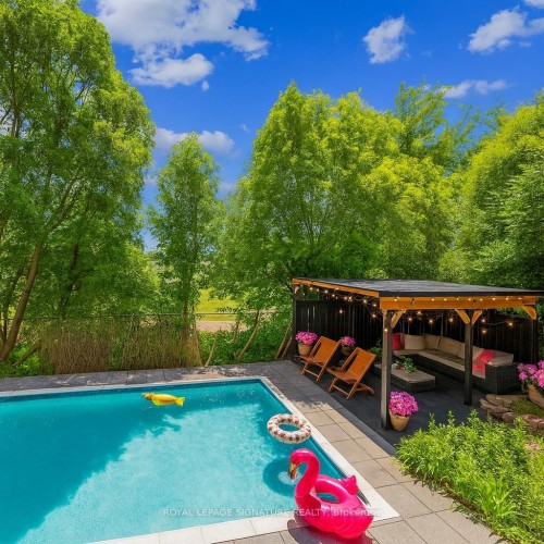 105 Catalina Drive, Toronto, ON - Outdoor With In Ground Pool With Deck Patio Veranda With Backyard