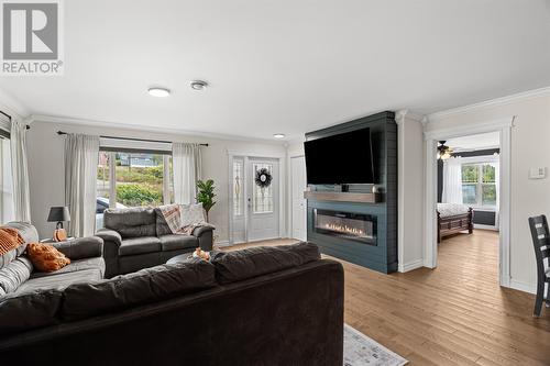 203 Marine Drive, Marystown, NL - Indoor Photo Showing Living Room With Fireplace