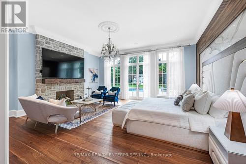 1470 Mississauga Road, Mississauga, ON - Indoor Photo Showing Bedroom With Fireplace