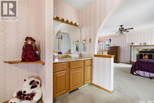 250 Prospect Crescent, Lumsden, SK - Indoor With Fireplace