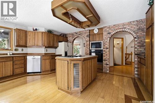 250 Prospect Crescent, Lumsden, SK - Indoor Photo Showing Kitchen With Double Sink