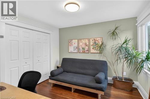 Home office featuring wood finished floors - 248 London Street S, Hamilton, ON - Indoor Photo Showing Office