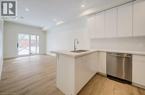 19 Downey Street Unit# 2, Kitchener, ON - Indoor Photo Showing Kitchen With Double Sink