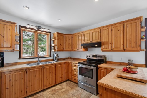 Cuisine - 21 Ch. Paul-Grégoire, La Minerve, QC - Indoor Photo Showing Kitchen With Double Sink