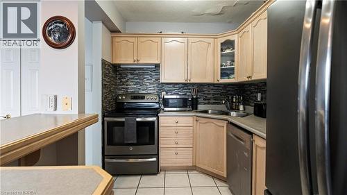 293 Mohawk Road E Unit# 501, Hamilton, ON - Indoor Photo Showing Kitchen With Double Sink