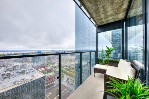 Balcony - 2807-720 Rue St-Jacques, Montréal (Ville-Marie), QC - Outdoor With Balcony
