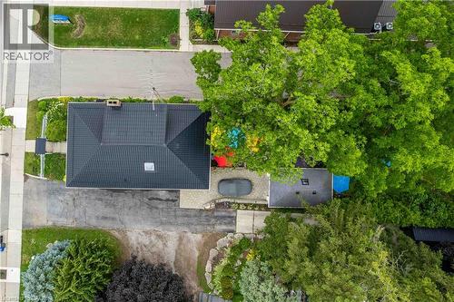 Note the mature trees providing privacy. - 99 Argyle Street N, Caledonia, ON - Outdoor