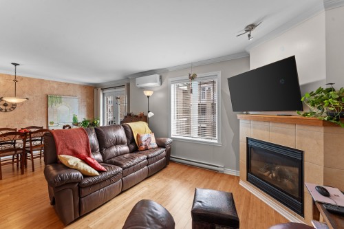 Living Room - 202-1324 Rue Notre-Dame, Repentigny (Repentigny), QC - Indoor Photo Showing Living Room With Fireplace
