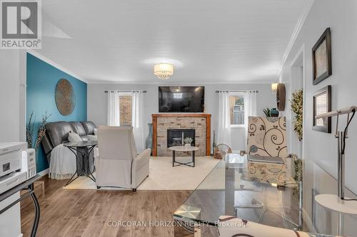 296 Weber Street E, Kitchener, ON - Indoor Photo Showing Living Room With Fireplace
