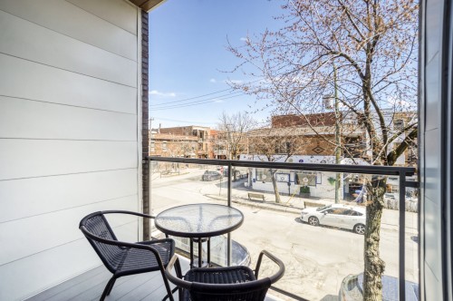 Balcon - 202-25 Rue Bélanger, Montréal (Rosemont/La Petite-Patrie), QC - Outdoor With Balcony With Exterior