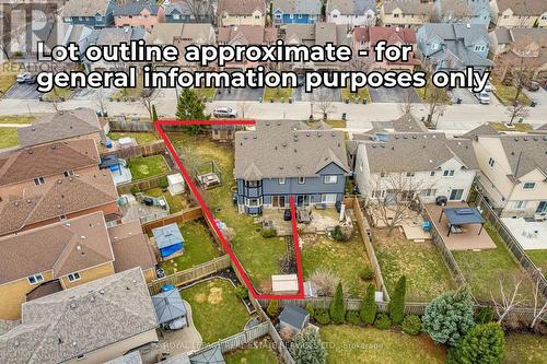 Lot Line approx. - for general info purposes only - 1888 Stevington Crescent, Mississauga, ON -  With View