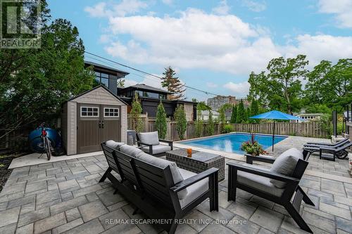 1390 Halifax Place, Burlington, ON - Outdoor With In Ground Pool With Deck Patio Veranda