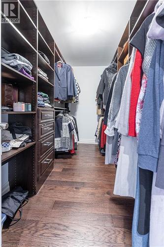 Walk in closet with dark wood-type flooring - 2719 Torrey Pines Way, London, ON - Indoor With Storage