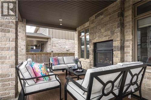 View of patio / terrace with an outdoor living space with a fireplace - 2719 Torrey Pines Way, London, ON - Outdoor With Fireplace With Deck Patio Veranda With Exterior
