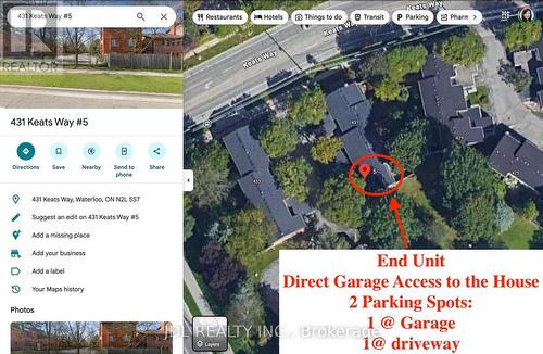 5 - 431 KEATS WAY  Waterloo, ON N2L 5S7