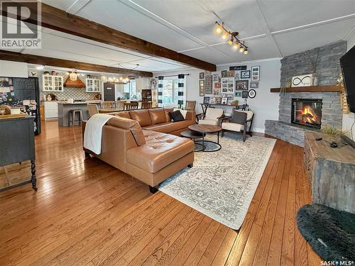Silversides Acreage, Fertile Belt Rm No. 183, SK - Indoor Photo Showing Living Room With Fireplace