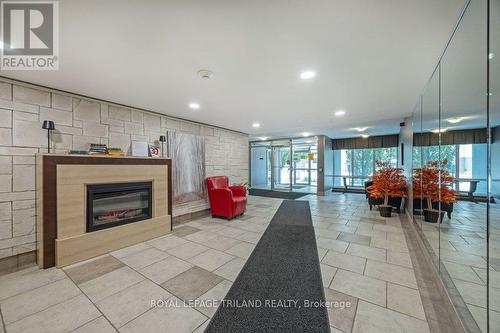1105 - 155 Kent Street, London East (East F), ON - Indoor With Fireplace