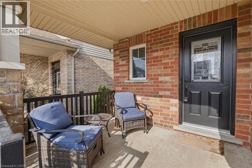 Cozy front porch for warm summer days - 26 Helena Feasby Street, Kitchener, ON - Outdoor With Deck Patio Veranda With Exterior