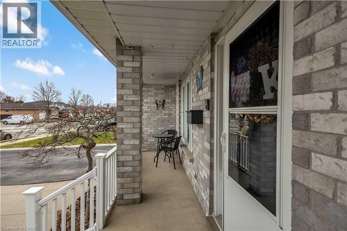 View of covered porch - 640 Acadia Drive, Hamilton, ON - Outdoor With Exterior