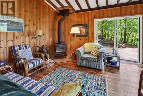 450 Brooks Point Road, Rideau Lakes, ON - Indoor Photo Showing Living Room With Fireplace