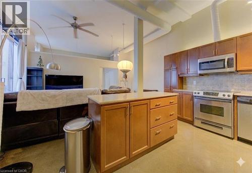 Virtually Adjusted - 404 King Street W Unit# 607, Kitchener, ON - Indoor Photo Showing Kitchen