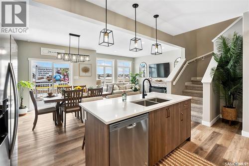 2982 Dumont Way, Regina, SK - Indoor Photo Showing Kitchen With Double Sink With Upgraded Kitchen