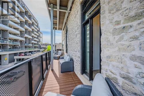 View of balcony - 19 Guelph Avenue Unit# 308, Cambridge, ON - Outdoor With Balcony