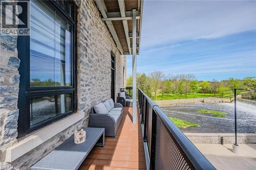 View of balcony - 19 Guelph Avenue Unit# 308, Cambridge, ON - Outdoor With Balcony