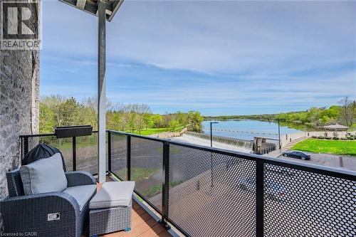 Balcony featuring a water view - 19 Guelph Avenue Unit# 308, Cambridge, ON - Outdoor With Balcony