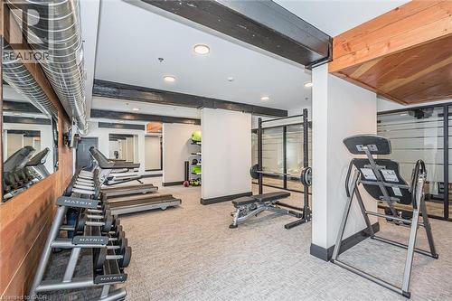 Gym featuring recessed lighting and beam ceiling - 19 Guelph Avenue Unit# 308, Cambridge, ON - Indoor Photo Showing Gym Room