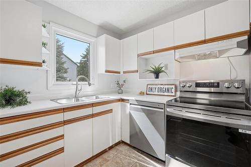 B 67 Apple Lane, Winnipeg, MB - Indoor Photo Showing Kitchen With Double Sink