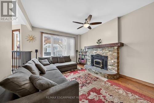6 Regal Drive, Hamilton, ON - Indoor Photo Showing Living Room With Fireplace