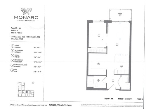 Floor Plan - 202-3000 Boul. Thimens, Montréal (Saint-Laurent), QC - Other