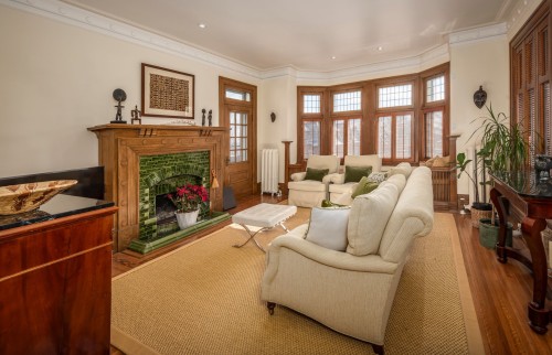 Boudoir - 529 Av. Clarke, Westmount, QC - Indoor Photo Showing Living Room With Fireplace