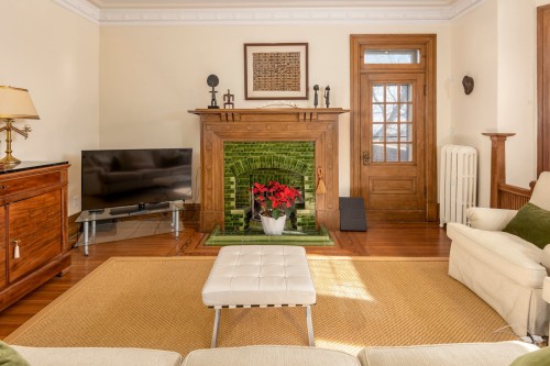 Boudoir - 529 Av. Clarke, Westmount, QC - Indoor Photo Showing Living Room With Fireplace