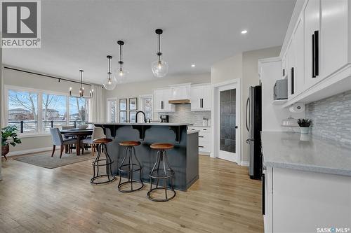 28 Emerald Creek Drive, White City, SK - Indoor Photo Showing Kitchen With Upgraded Kitchen
