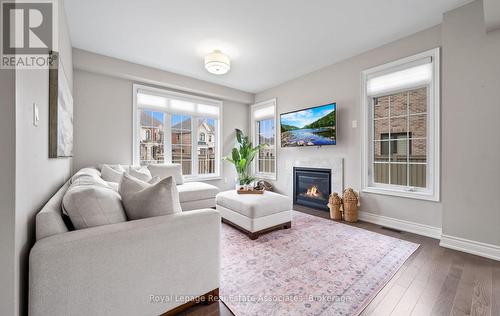 1285 Raspberry Terrace, Milton, ON - Indoor Photo Showing Living Room With Fireplace