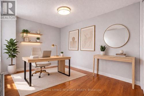 Virtually Staged Den - 906 - 1081 Ambleside Drive, Ottawa, ON - Indoor Photo Showing Office