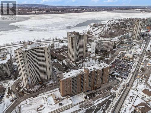 Aerial View with view of Ottawa River - 906 - 1081 Ambleside Drive, Ottawa, ON - Outdoor With View