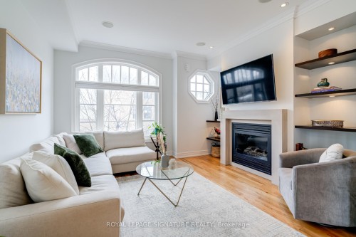 55 Ruby Lang Lane, Toronto, ON - Indoor Photo Showing Living Room With Fireplace