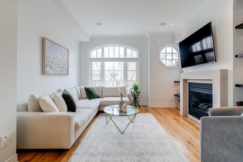 55 Ruby Lang Lane, Toronto, ON - Indoor Photo Showing Living Room With Fireplace