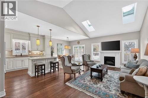 Open concept living area - 1 Cedar Drive, St. Davids, ON - Indoor Photo Showing Living Room With Fireplace