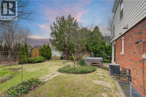 Yard with storage shed, and a hot tub - 27 Lowrey Avenue S, Cambridge, ON - Outdoor