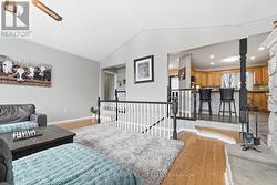Sunken living room looking out to the kitchen - 