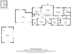 Floor plan with attached and detached garages - 