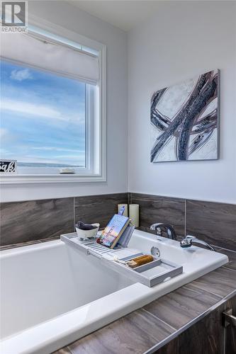 9 ft soaker tub - 3 Lundrigans Road, Peters River, NL - Indoor Photo Showing Bathroom
