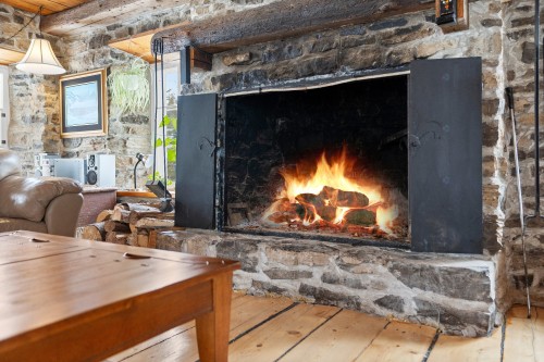 Salon - 8 Rue Des Sarcelles, Beaupré, QC - Indoor With Fireplace